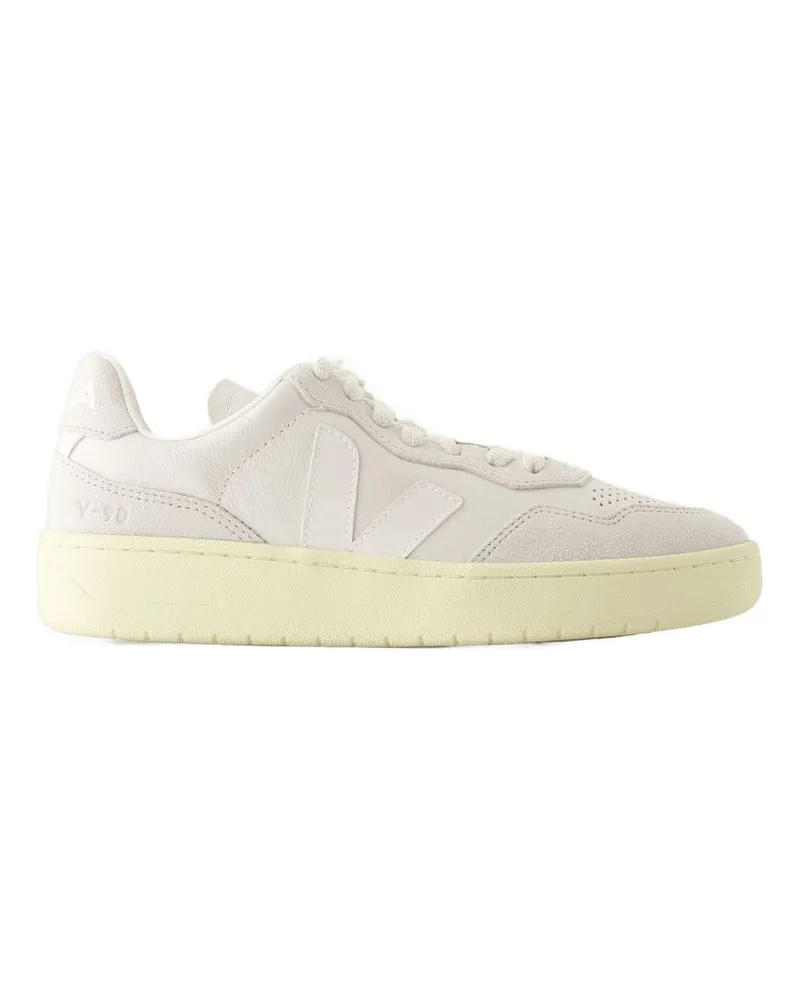 VEJA V 90 Turnschuhe  Leder Weiß White