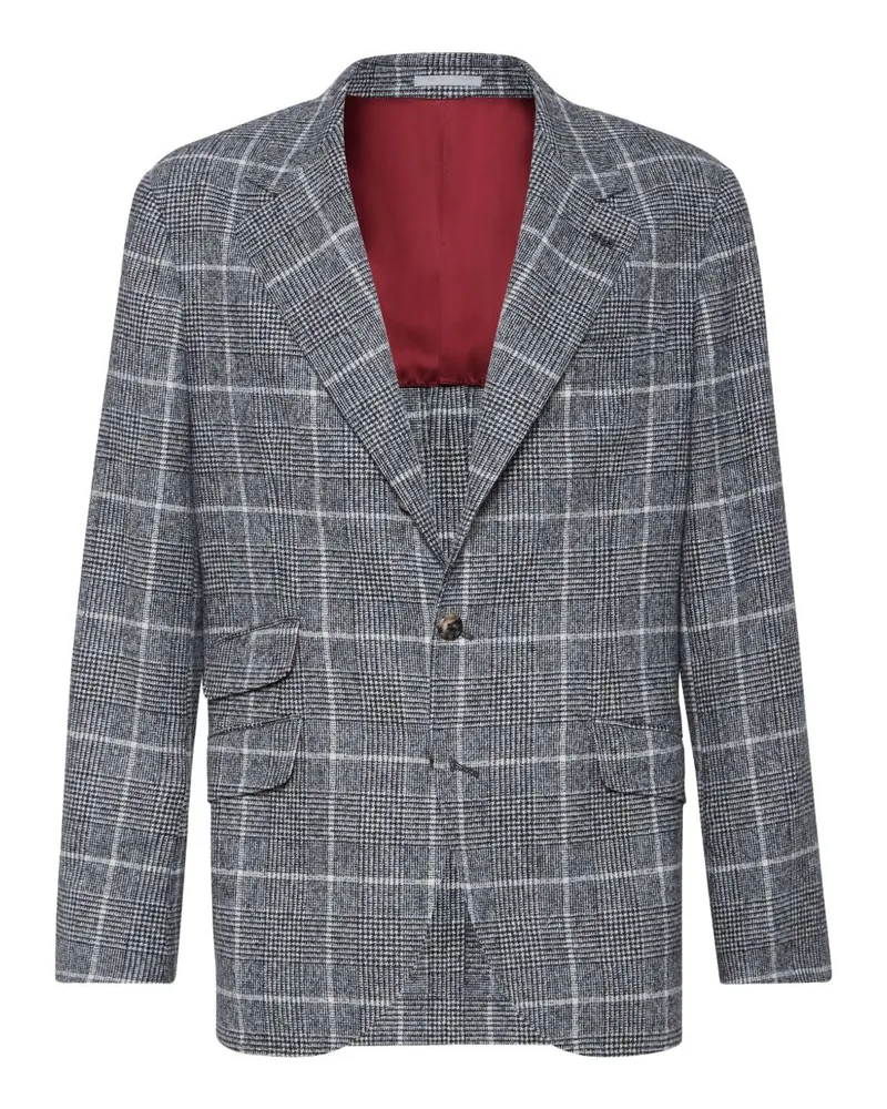 Brunello Cucinelli Wolle dekonstruierte Jacke Blue
