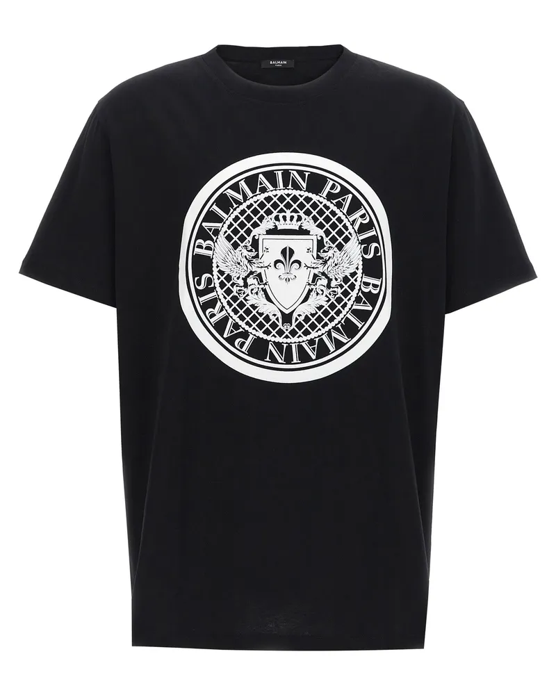 Balmain Velvet Logo T -Shirt White