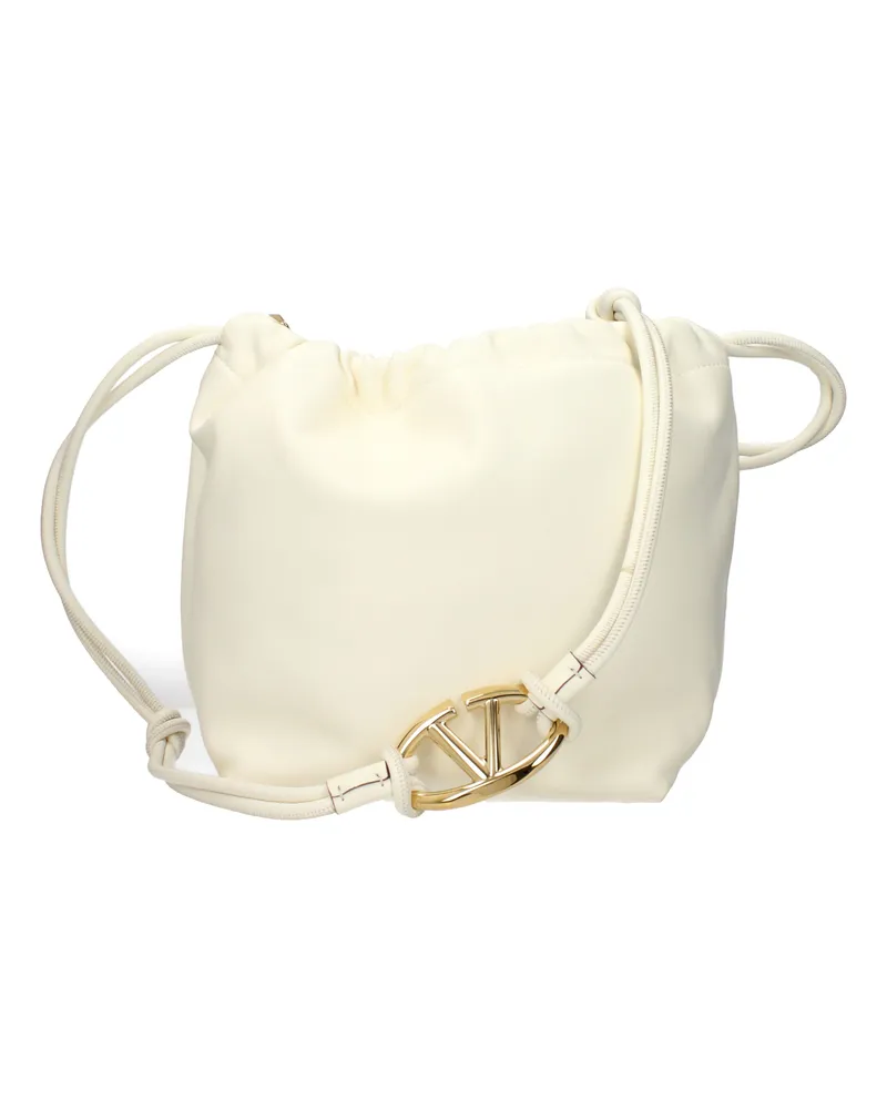Valentino Garavani Damens Umhängetaschen Beige/Elfenbein Leder -