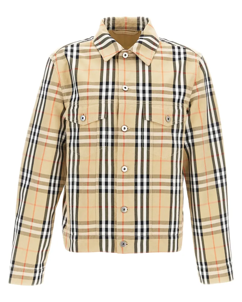 Burberry Check Jacke Beige