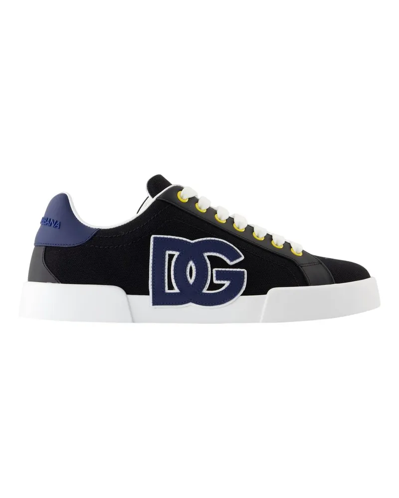 Dolce & Gabbana Sneakers Port Light Strobel  Leder schwarz Black