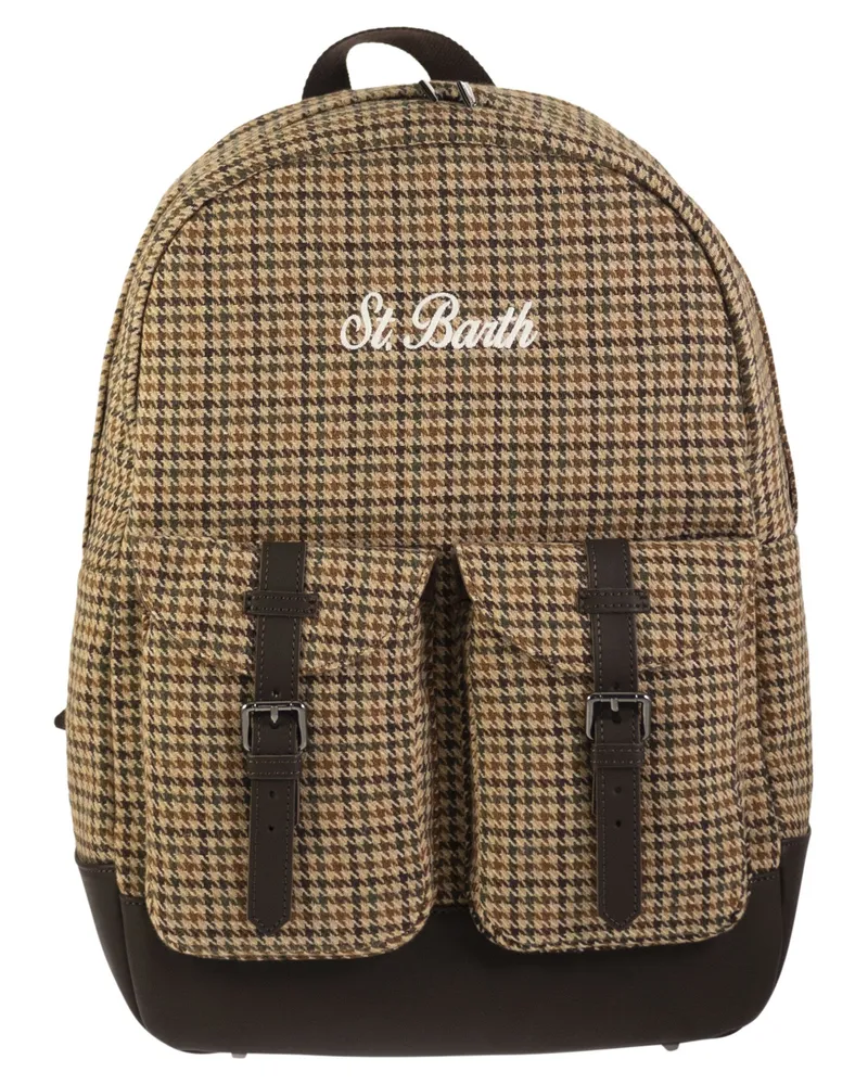 MC2 Saint Barth Cody Stoffrucksack mit Logo Beige
