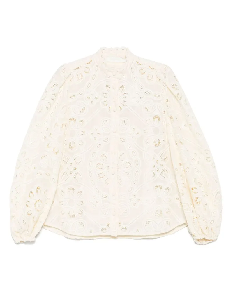 Zimmermann Rhiannon bestickte Bluse Ivory