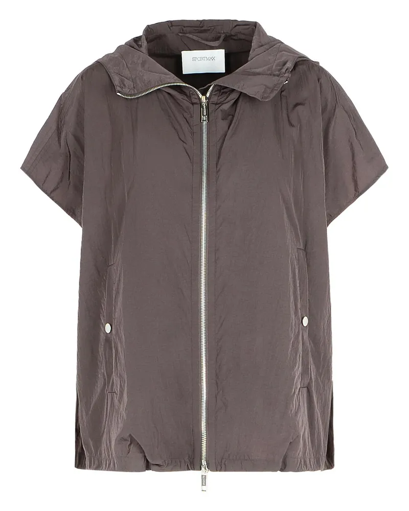 SPORTMAX Barbra' Oversize-Trenchcoat aus kaffeefarbenem Taft Brown