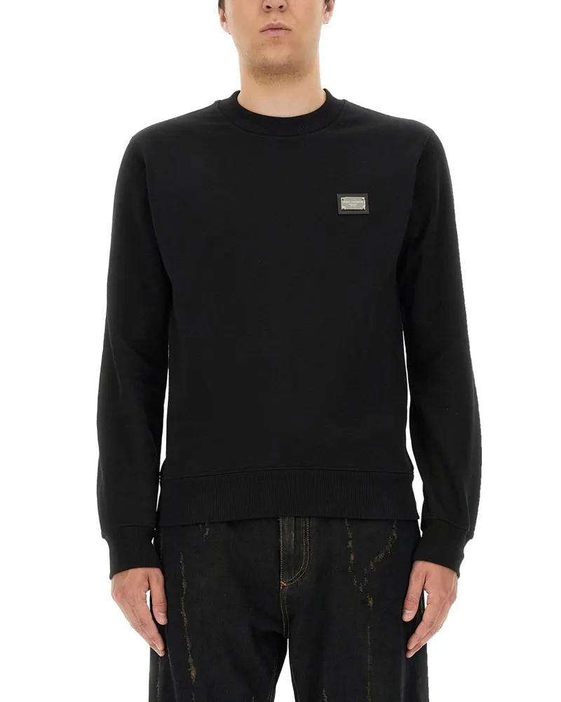 Dolce & Gabbana Sweatshirt mit Logo Plaque Black