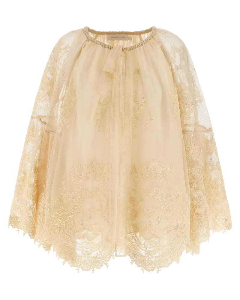 Zimmermann Hypnotic Stufen -Spitze' Bluse Beige