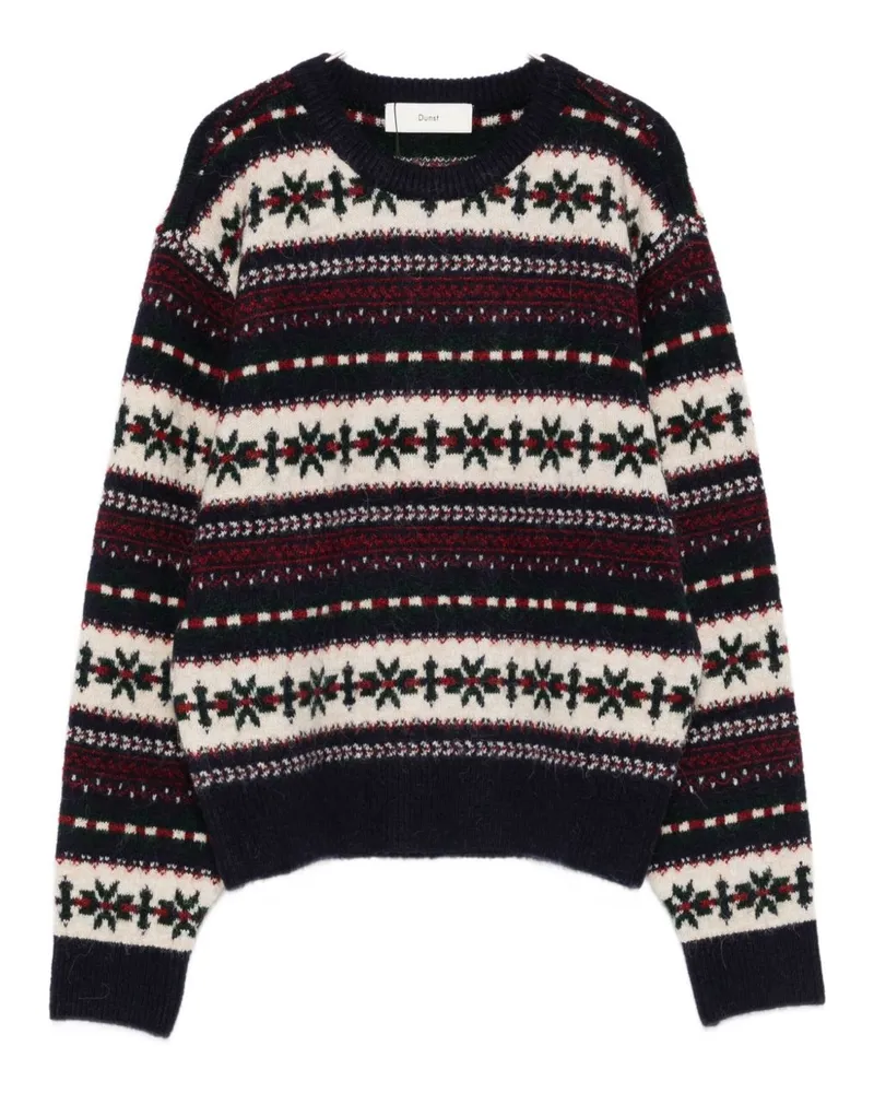 Dunst Woll Blend Crewneck -Jumper Blue