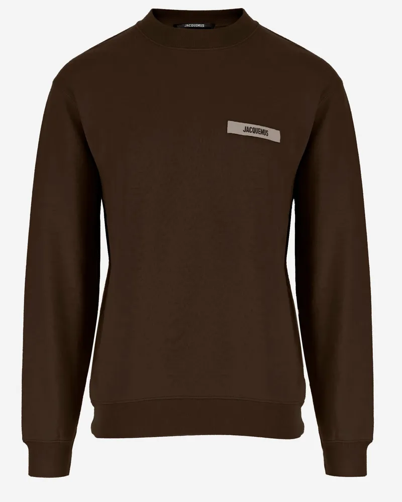 Jacquemus Sweatshirt Le Sweatshirt Grosgrain Brown