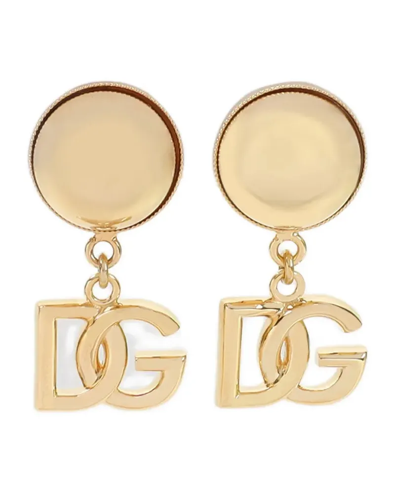 Dolce & Gabbana Logo -Anhänger Ohrringe Zoo00