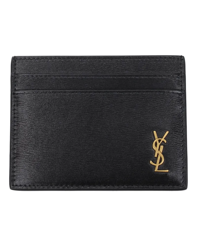 Saint Laurent Herrens Dokumentenhalter Leder Schwarz -