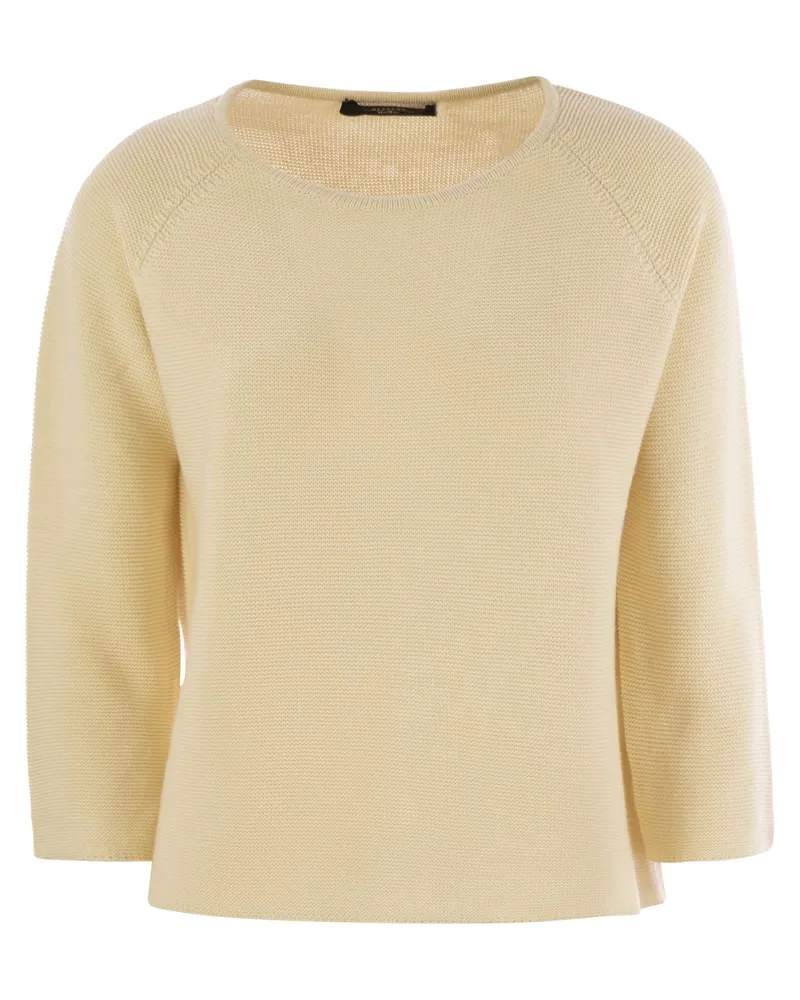 Weekend Max Mara Wochenende Max Mara Addotto Baumwollgarnpullover Ivory
