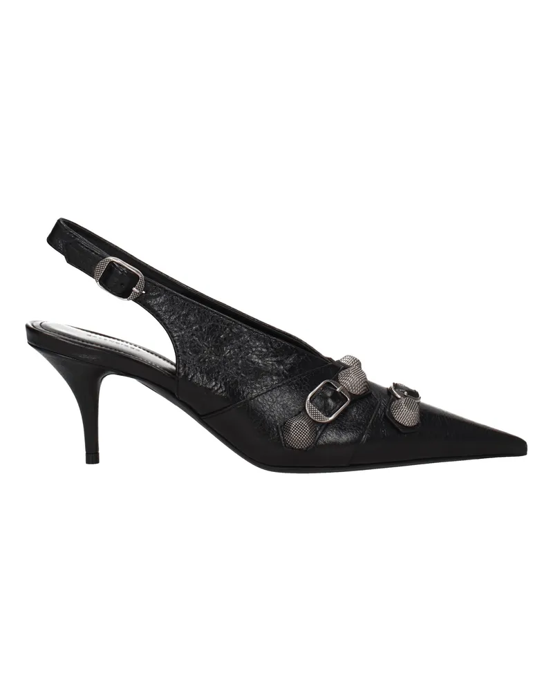 Balenciaga Sandalen Cagole Frau Leder schwarz -