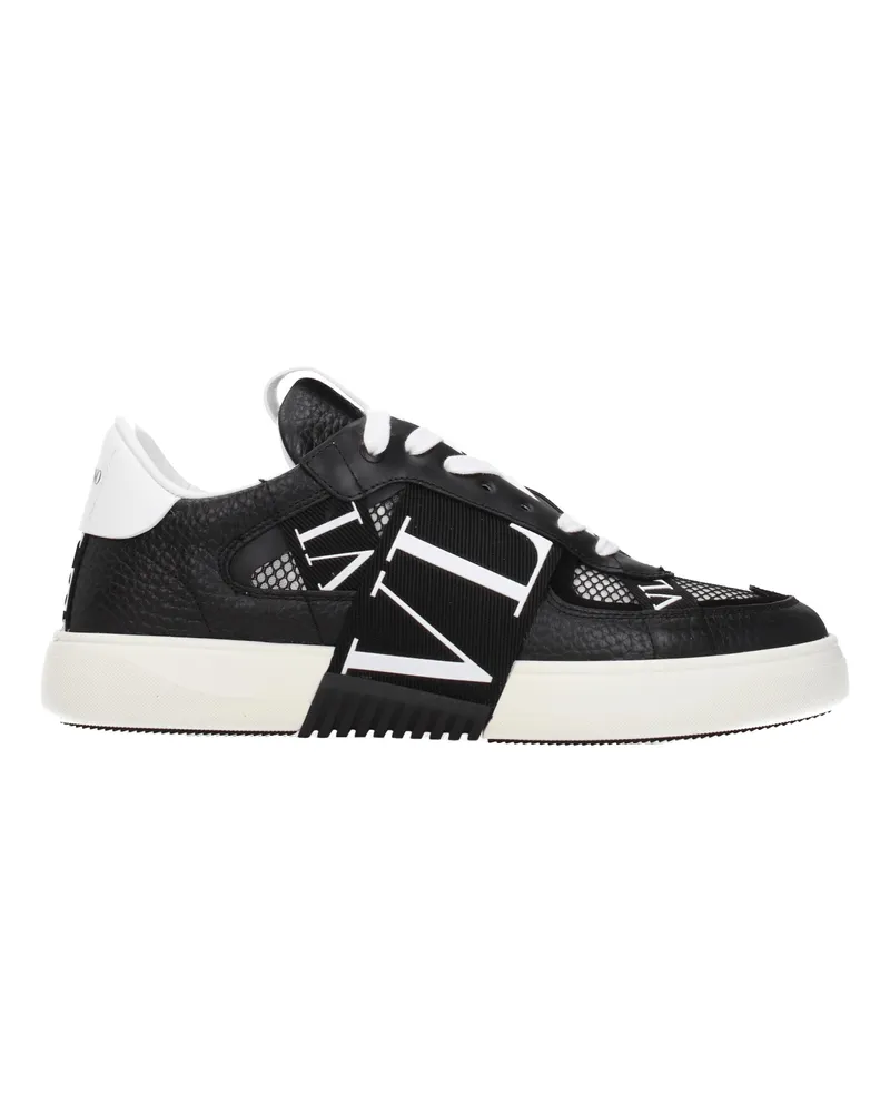 Valentino Garavani Herrens Sneakers Leder Schwarz/Weiß -