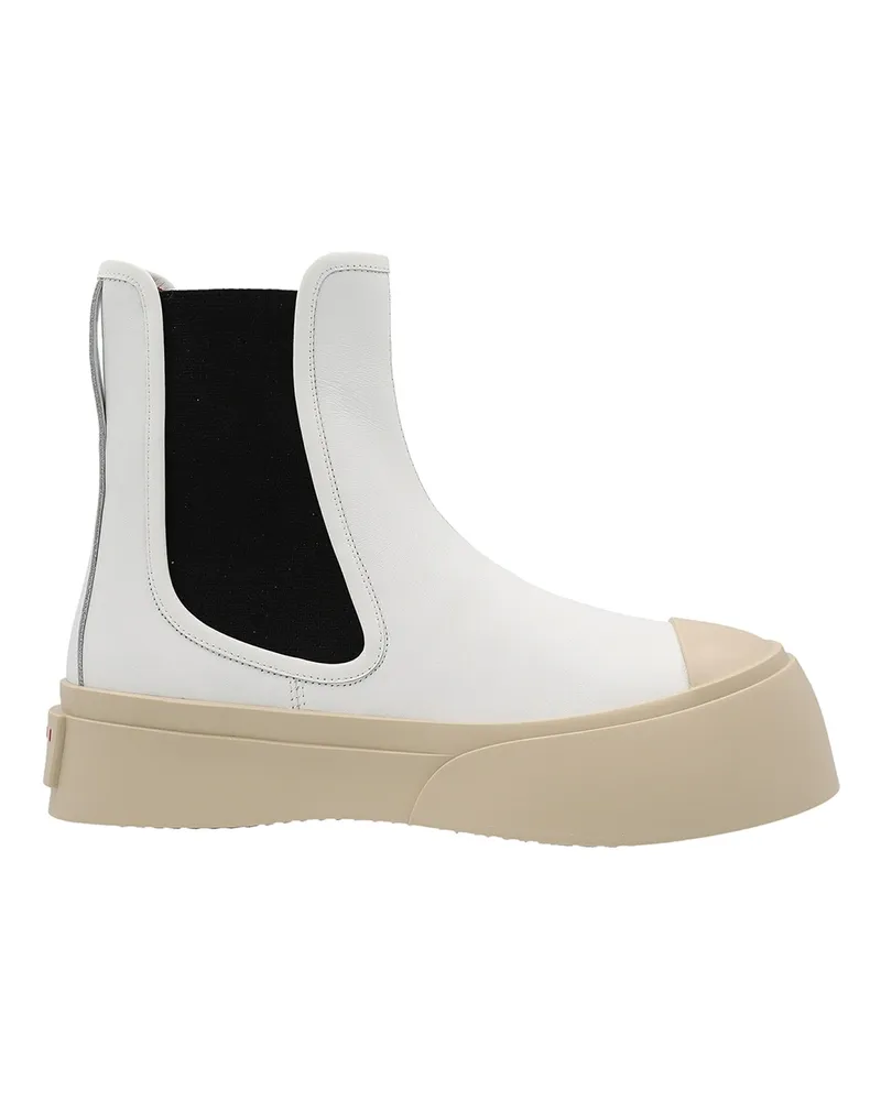 Marni Pablo Lederstiefel White