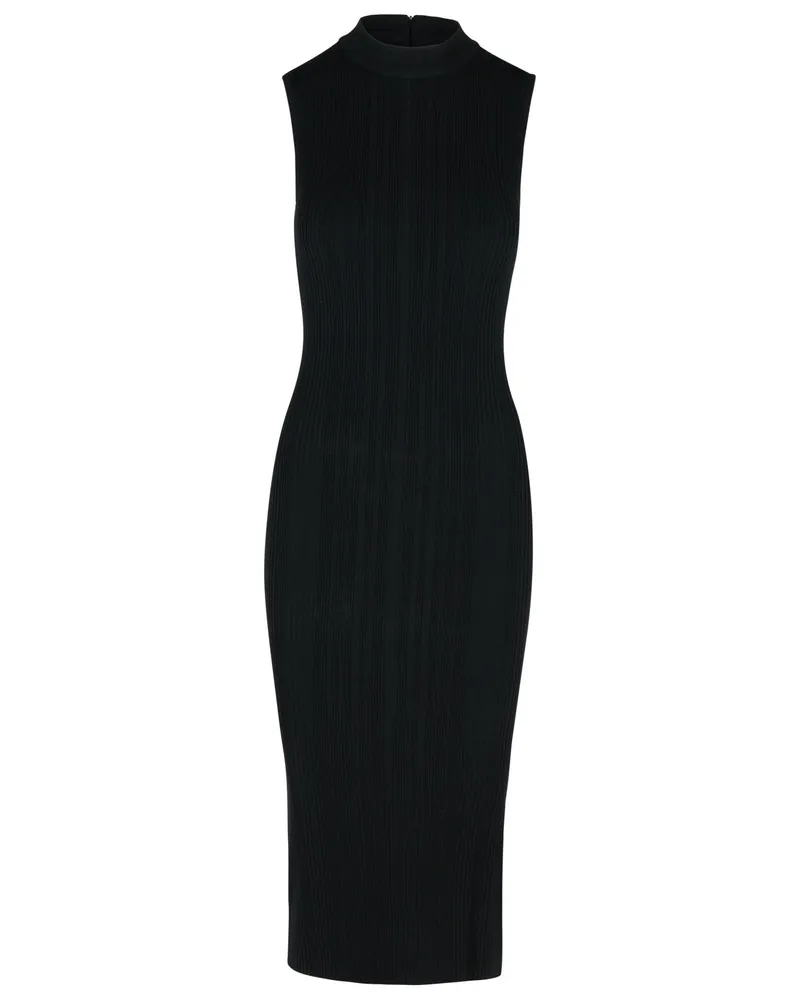 Michael Kors Rippen' Kleid in schwarzen Viskose -Mischung Black
