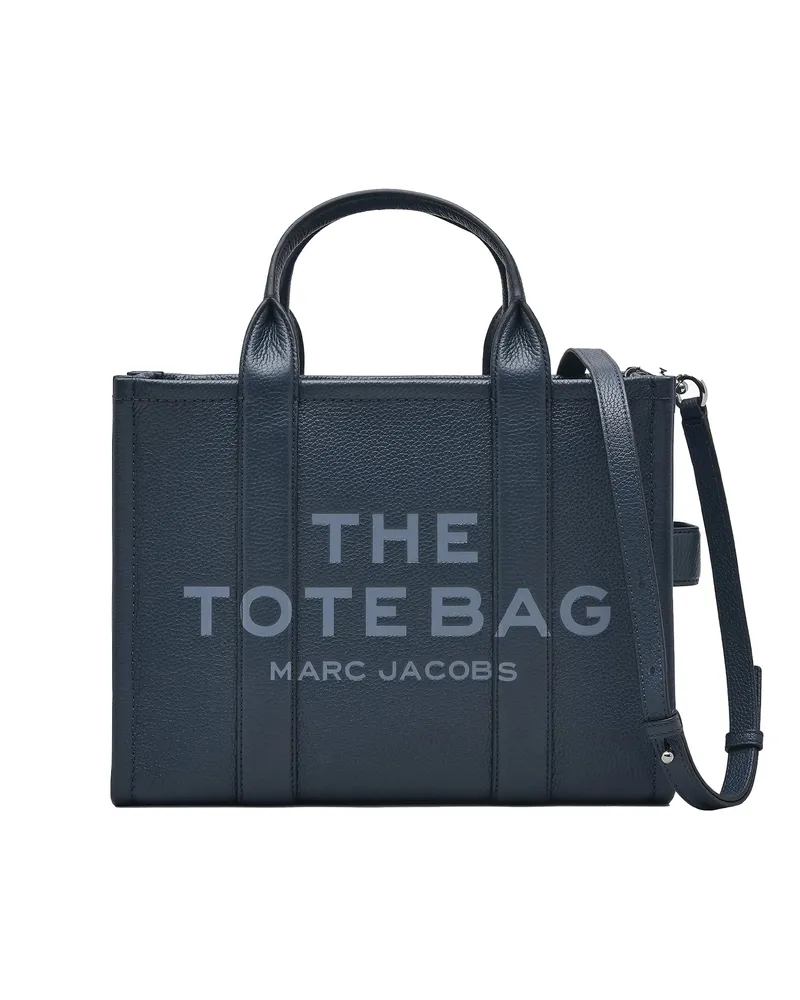 Marc Jacobs Borsa A Mano das Leder mittelgroße Einkaufstasche Blaues Meer Blue