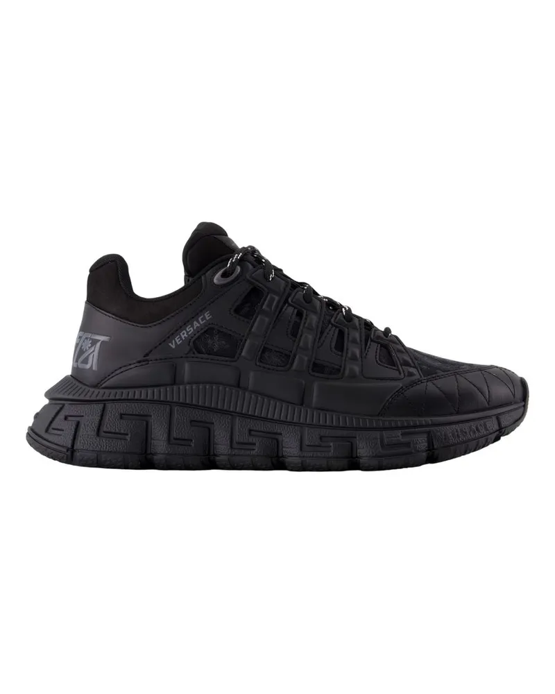 Versace Turnschuhe  Leder schwarz Black