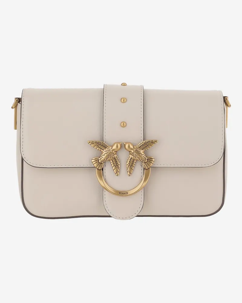 Pinko Classic Love Bag Slouchy Umhängetasche White
