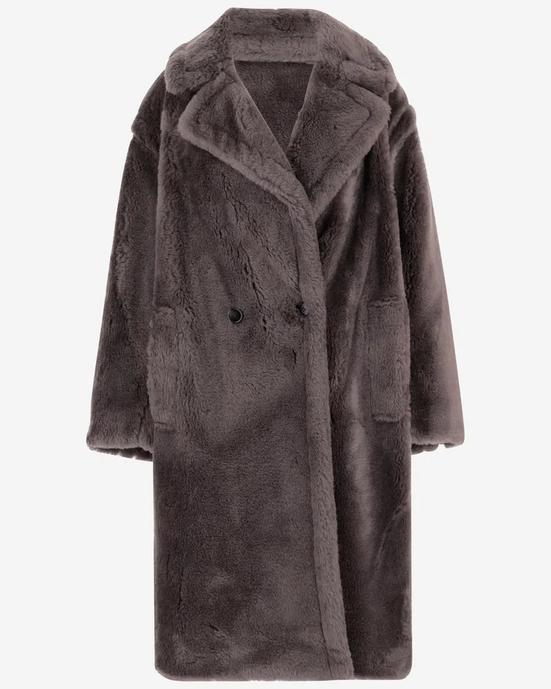STAND Biba Double Breasted Wollmantel Grey