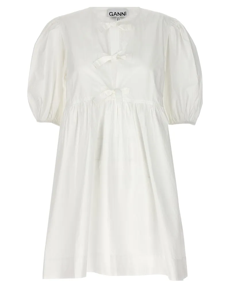 Ganni Knot Popelkleid White
