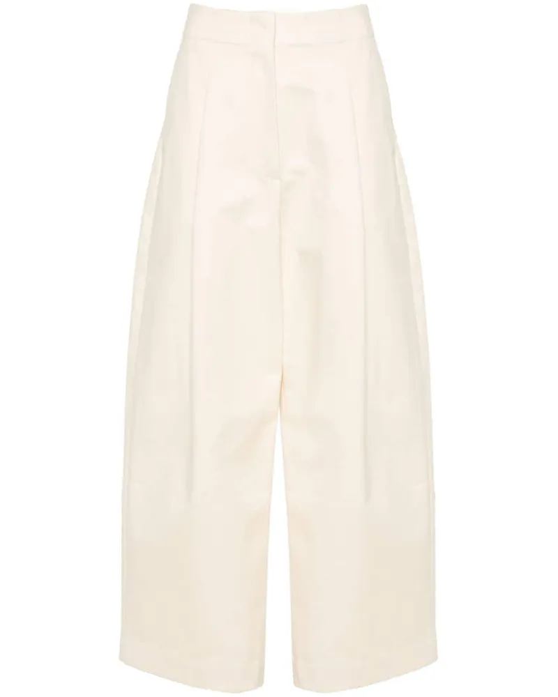 Studio Nicholson Cotton Wide Bein Hosen Beige