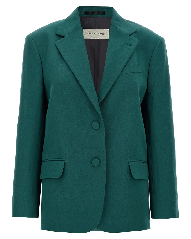 Dries van Noten Trocknen Van Note 'Birdy' Blazer Green