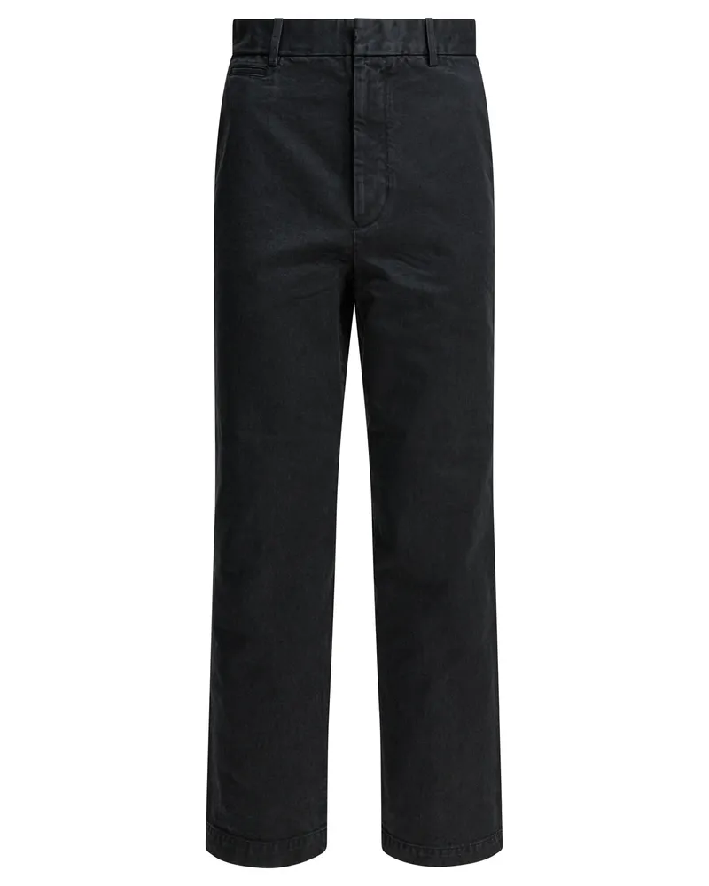 AURALEE Chinohose mit geradem Bein Black