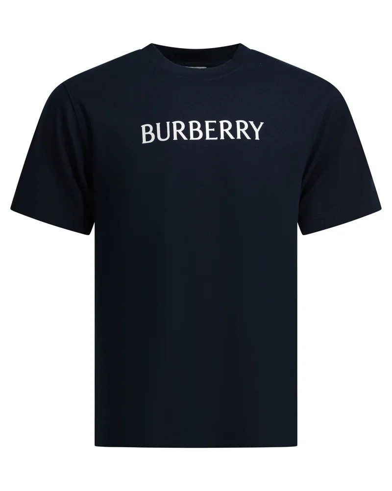 Burberry Baumwoll-T-Shirt mit Logo Blue