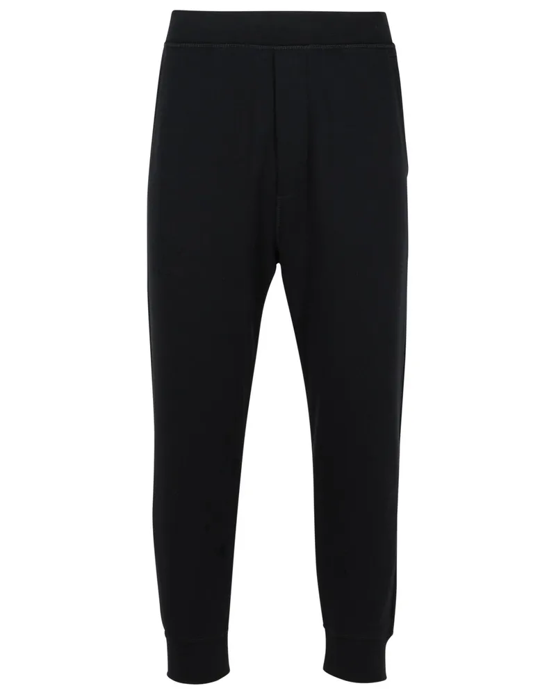Dsquared2 entspannte 'schwarze Baumwollhose Black