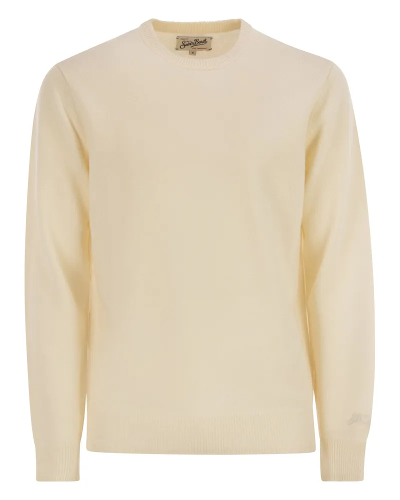 MC2 Saint Barth Regent Lambswool Crew Halsspringer Cream