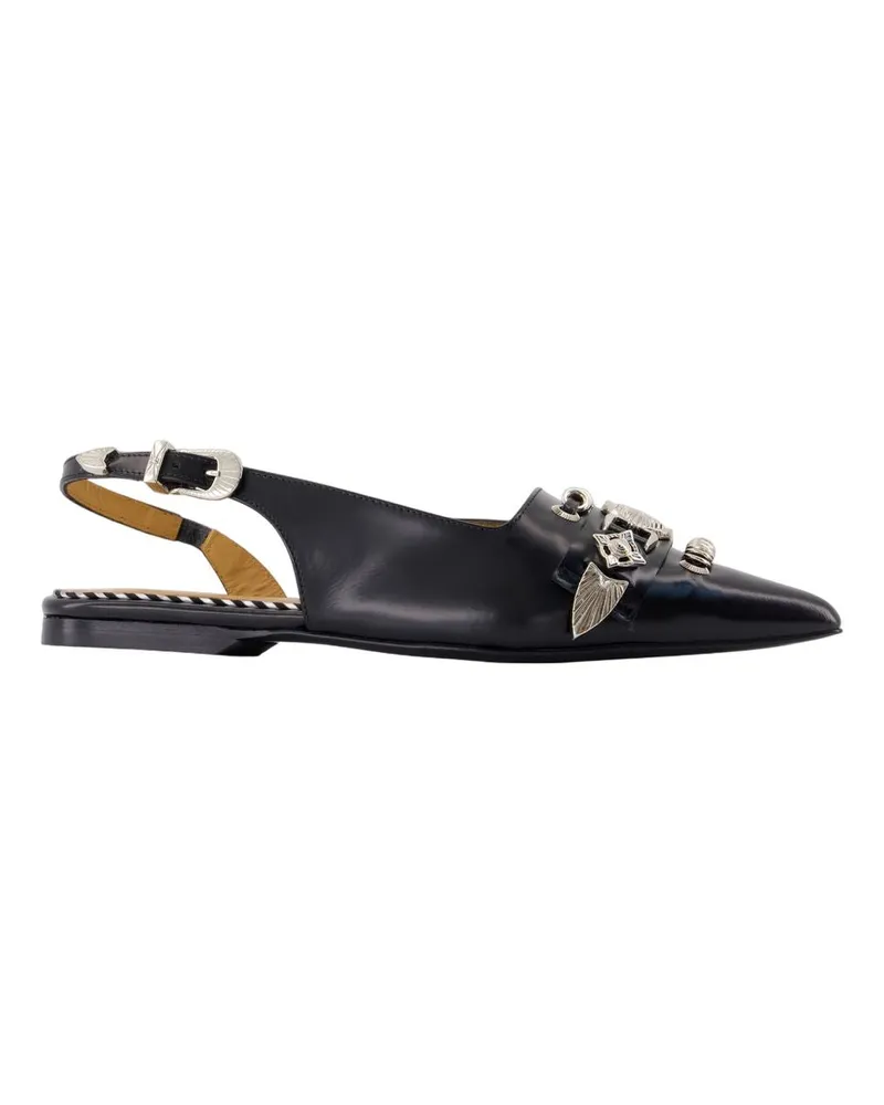 Toga AJ1438 Slingbacks  Leder schwarz Black