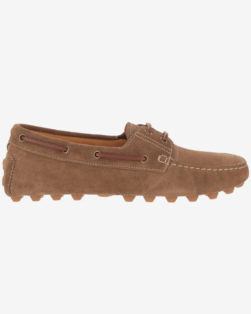 TOD'S Tod 's Wildleder -Gommino -Bubble -Ladung Beige