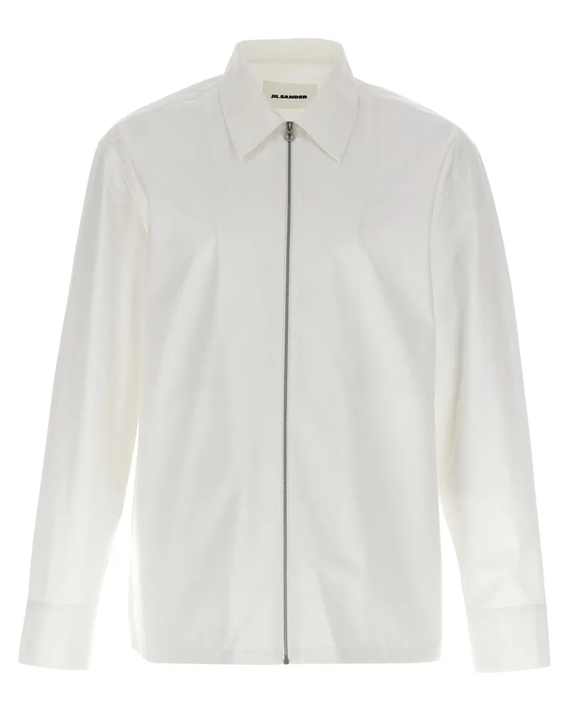 Jil Sander Reißverschlusshemd White