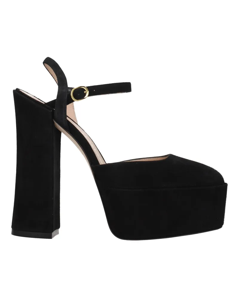 Stuart Weitzman Sandalen Skyhi Frauen Wildleder schwarz -