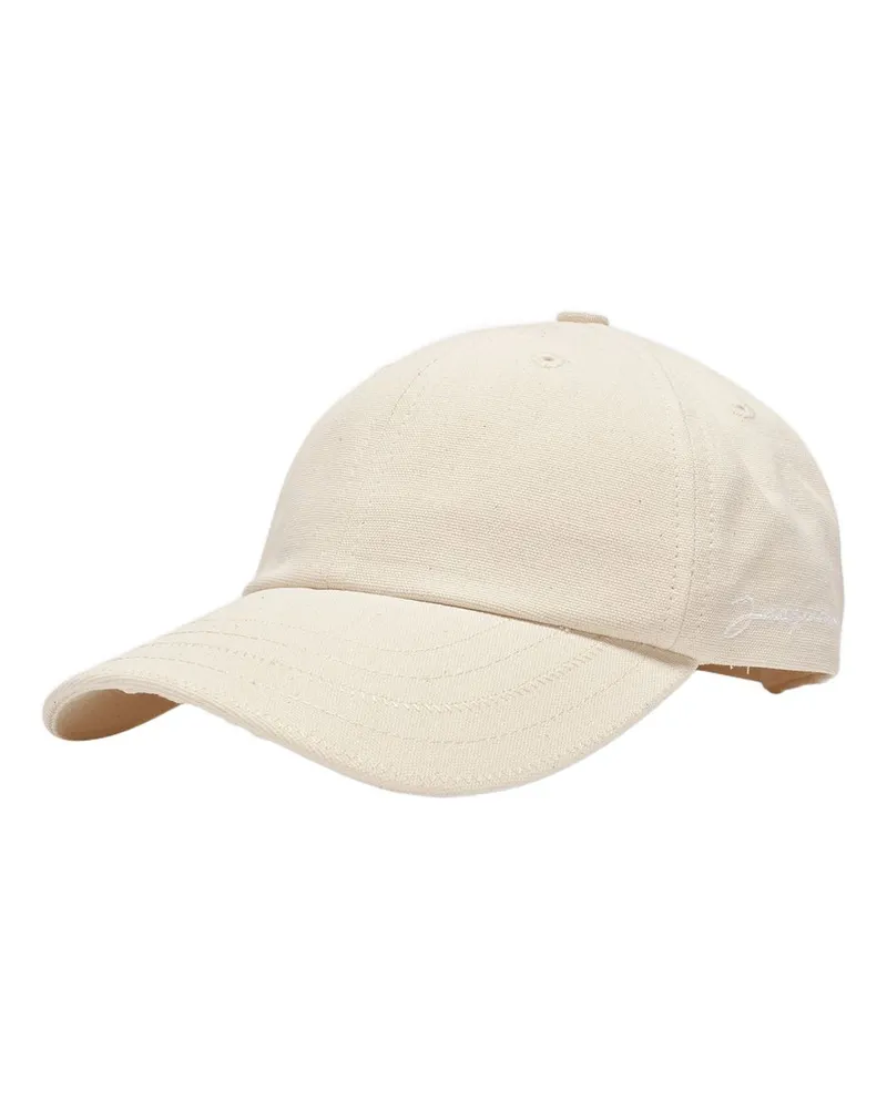 Jacquemus La Casquette  in aus weißer Baumwolle Beige
