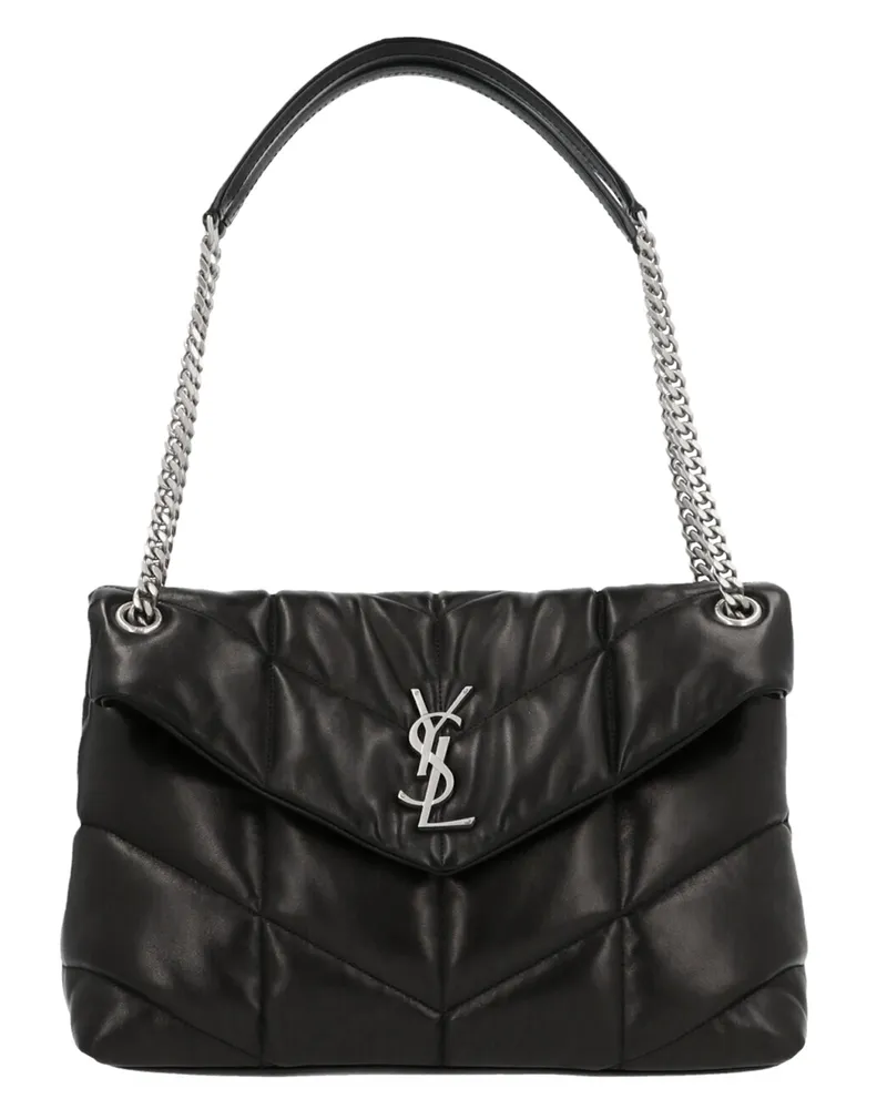 Saint Laurent Midi-Umhängetasche „Puffer Loulou Black