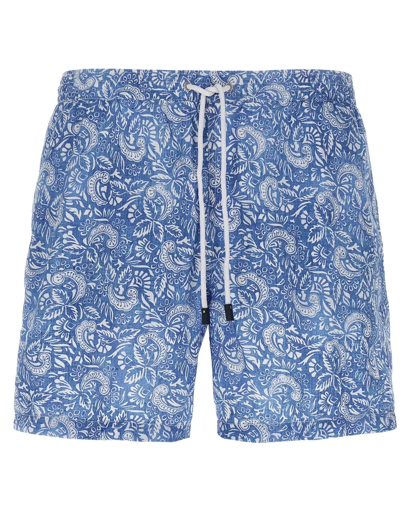 BARBA Paisley Floral Badeanzug Blue