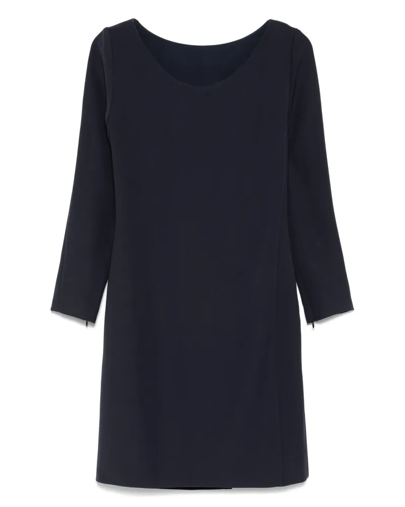 Emporio Armani Cady Short Dress Blue