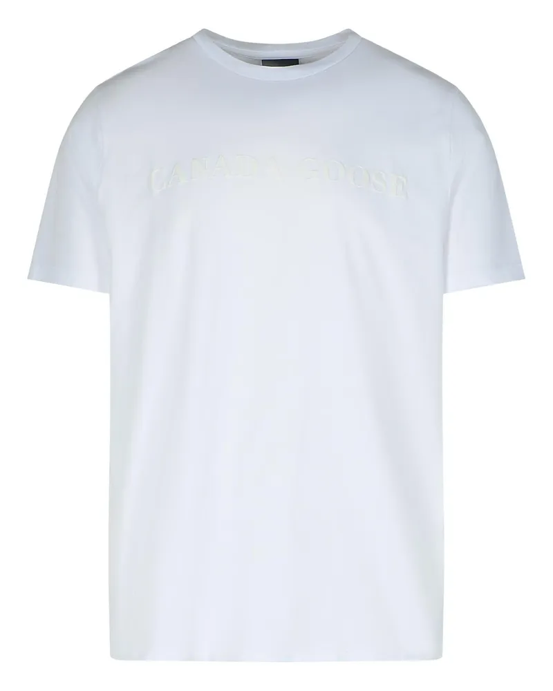 Canada Goose Kanada Gans 'Emersen' weißes Baumwoll -T -Shirt White