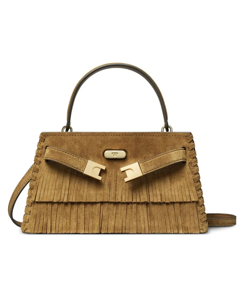 Tory Burch Lee Radziwill Minitasche aus Wildleder Marrone