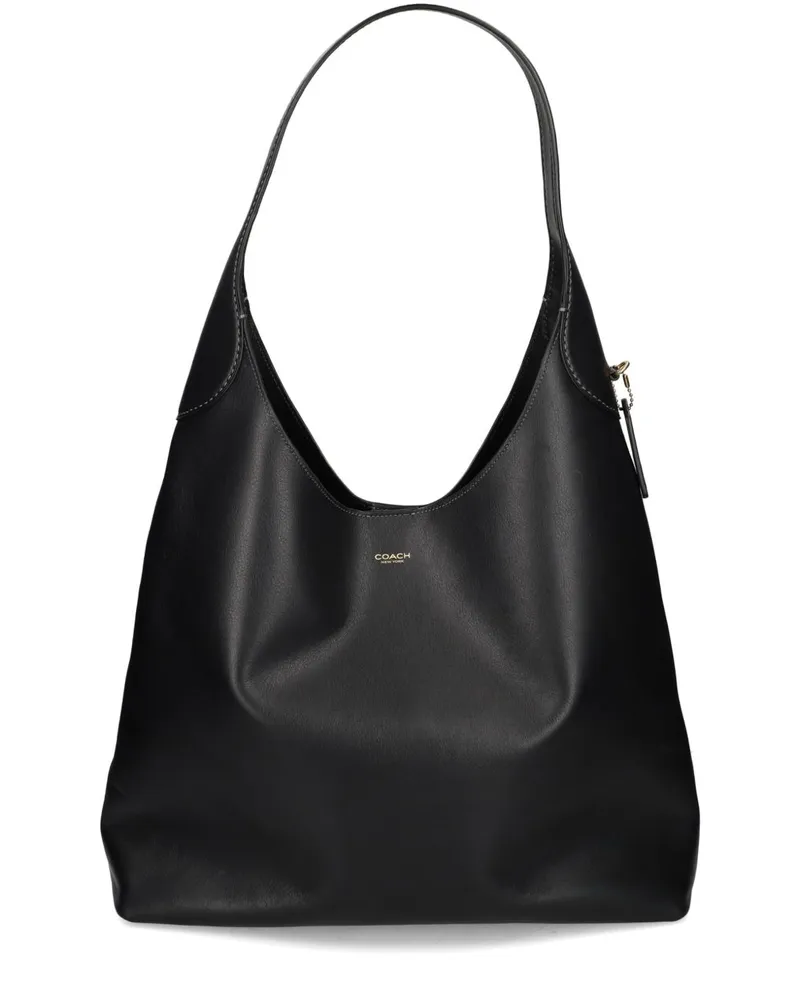 Coach Trainer Brooklyn 39 Leder -Hobo -Tasche Black