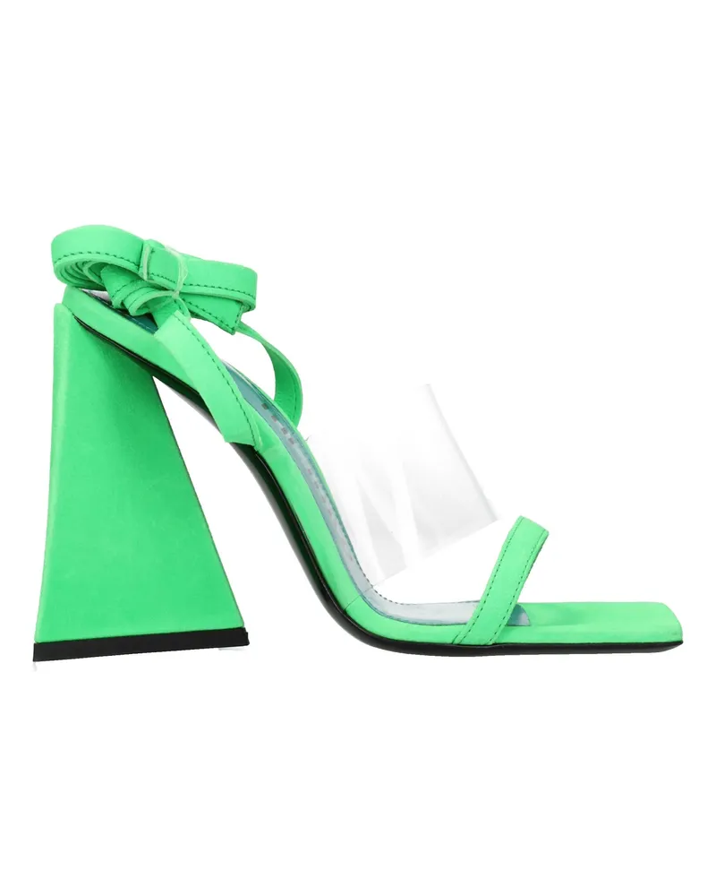 ATTICO Die Penthouse Sandals Isa Frau Wildleder transparent/grünes Fluo -