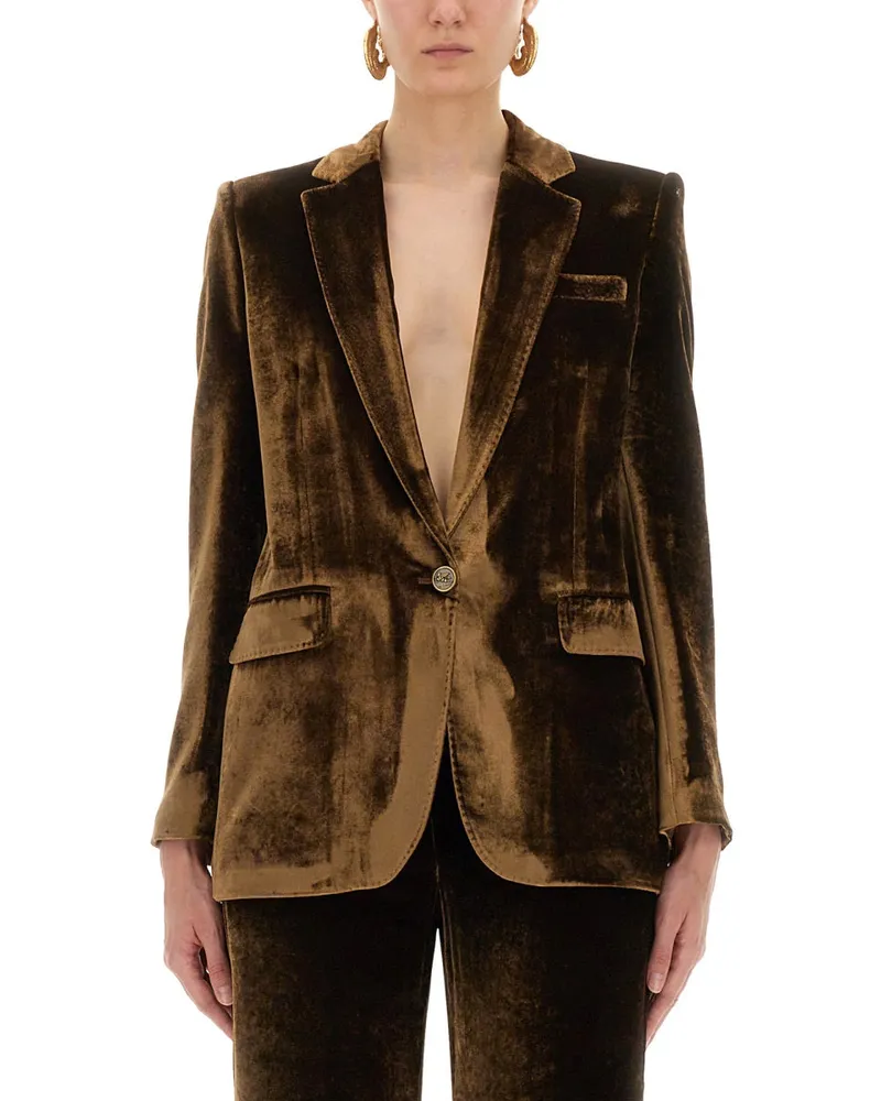 Etro Velvet Jacke Brown