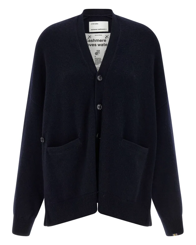 extreme cashmere Strickjacke „N.24 Tokio“ aus extremem Kaschmir Blue