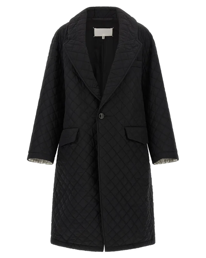 Maison Margiela Steppmantel von Black