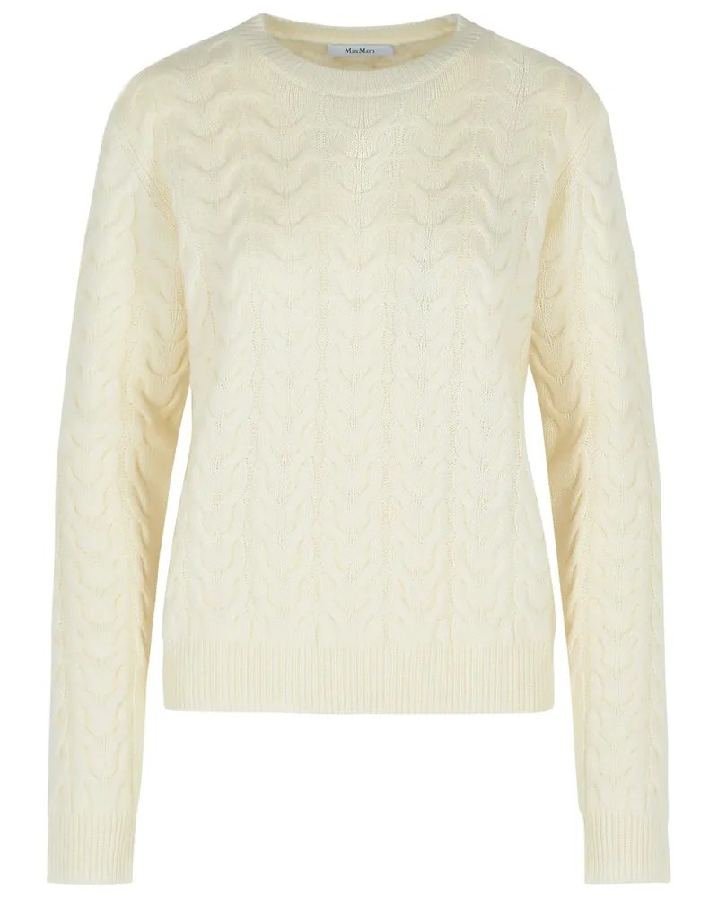 Max Mara weißer Kaschmirpullover White