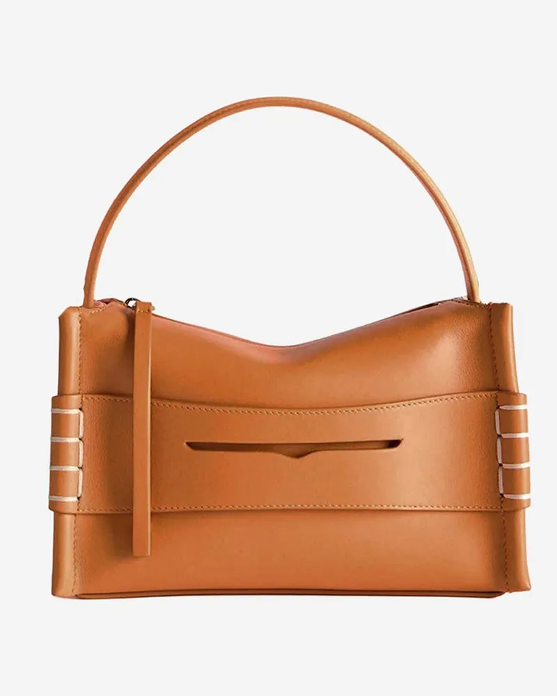 J.W.Anderson Jw Anderson – Kleine Loafer-Tasche aus Leder mit Logo Marrone