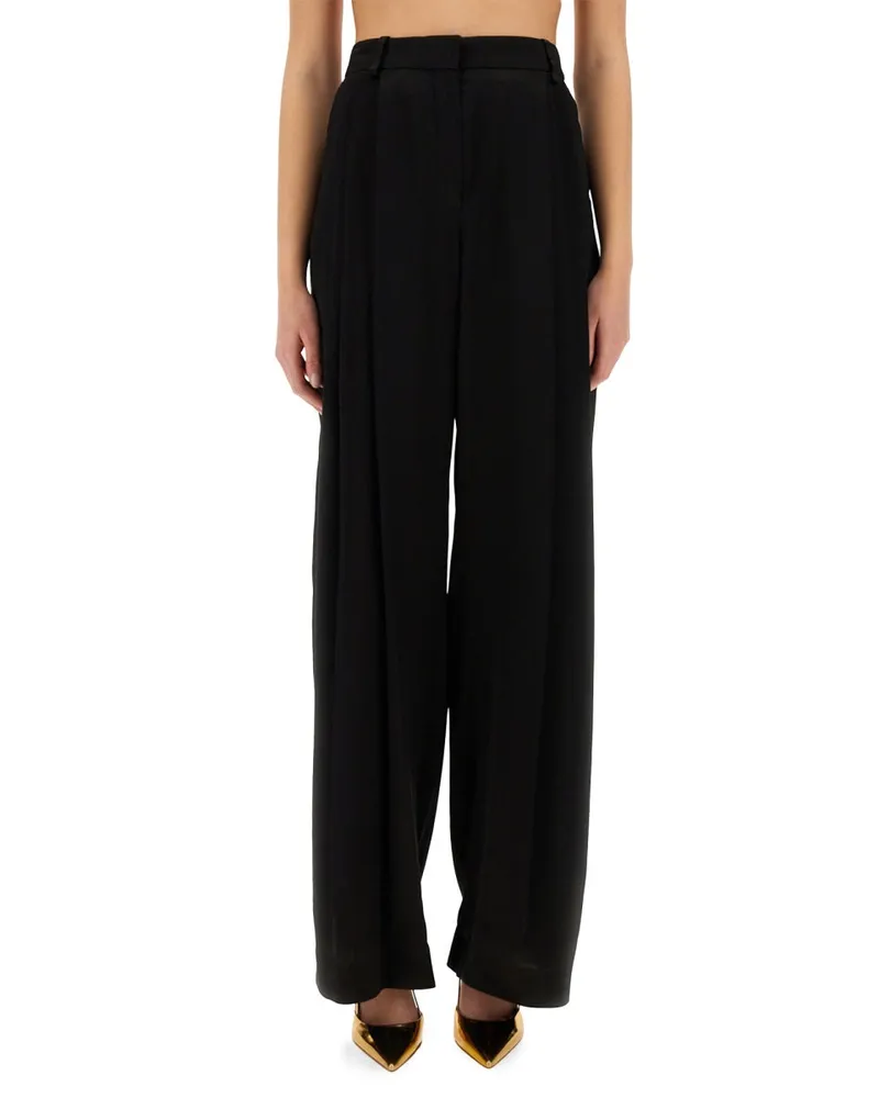 Nina Ricci Wide Leg" Hosen mit Falten Black