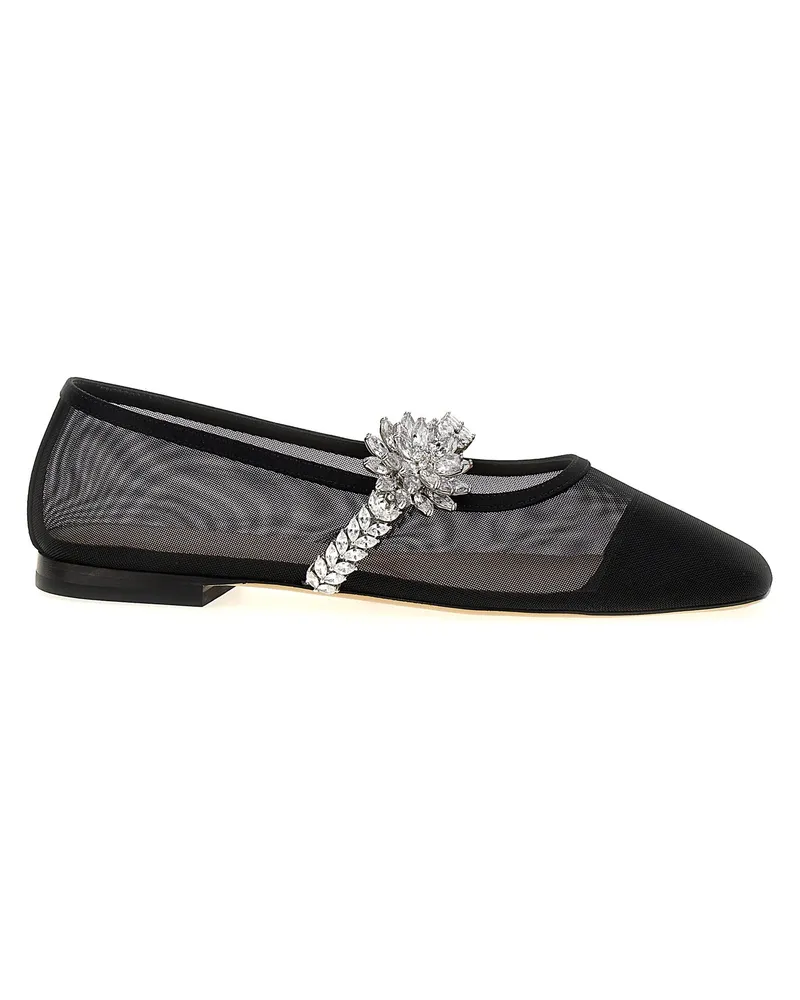 Mach & Mach Lotus' Ballet Flats Black